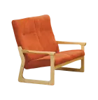 BE - 2 dvojkřeslo, koženka OTO P 2 - koženka cihlová